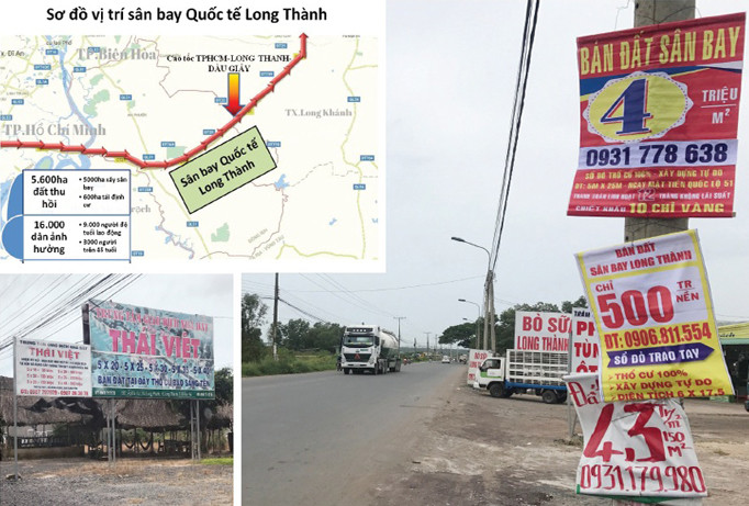 Đất quanh dự án sân bay Long Thành đang thực sự nóng. Ảnh: PV.