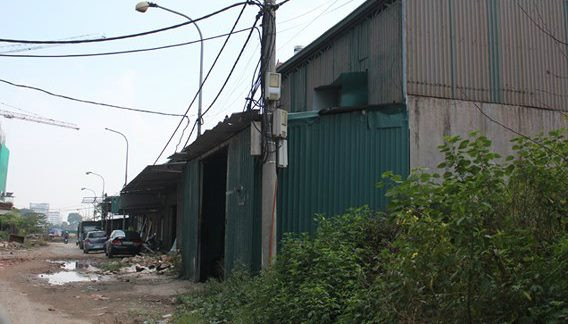 Kho xưởng trên diện tích đất chưa được GPMB