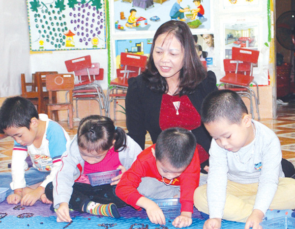 Giáo viên mầm non ở Hải Dương. (Ảnh chỉ mang tính minh họa).