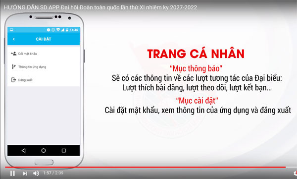 Chia sẻ chỉ trong “1 nốt nhạc” tại ứng dụng “Dai hoi XI”