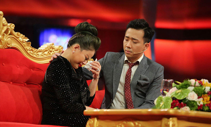 Trấn Thành và Lê Giang trong chương trình Sau ánh hào quang.