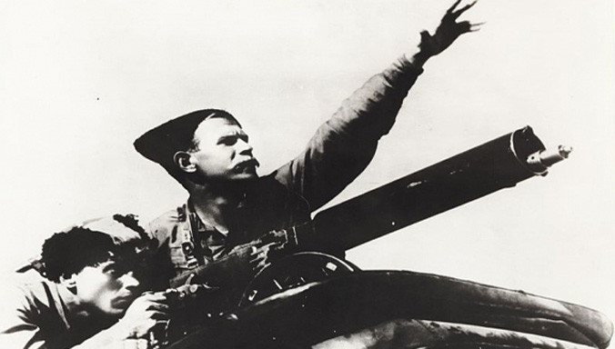 Cảnh phim Chapaev.