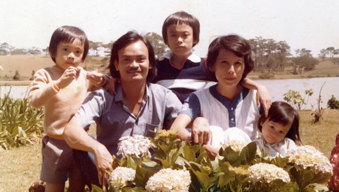 Gia đình nhỏ của nhạc sĩ.