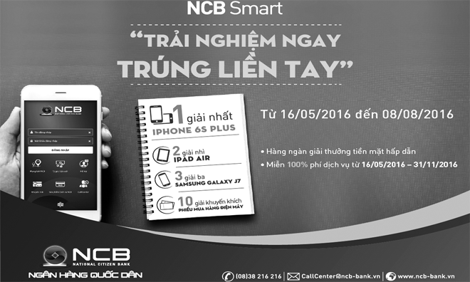 NCB Smart - Trải nghiệm ngay, trúng liền tay