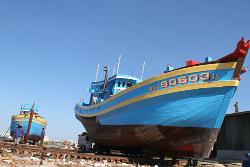Tàu cá ĐNa 90603 của anh Nguyễn Sương, hạ thủy cùng tàu ĐNa 90604. Ảnh: Báo Đà Nẵng.