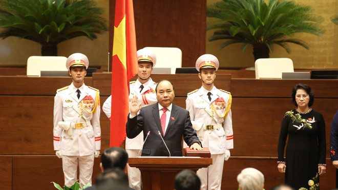 Thủ tướng Nguyễn Xuân Phúc tuyên thệ nhậm chức.