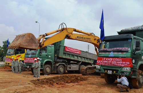 Lễ khởi công dự án xây đường nước sông Đà số 2. Ảnh: Vnexpress