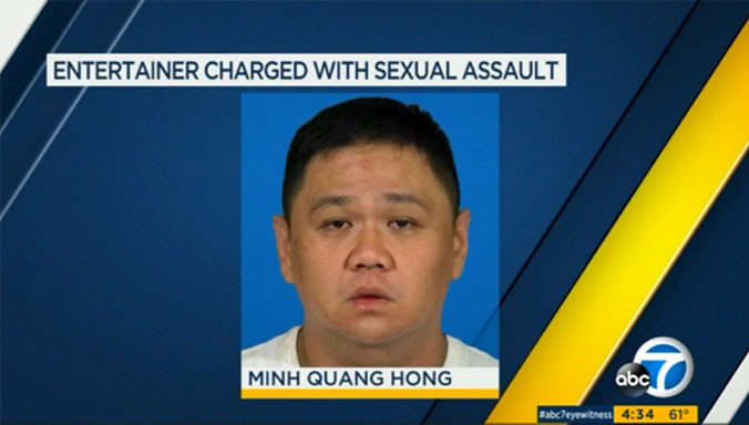 Minh Béo trên kênh truyền hình ABC7 của Mỹ.