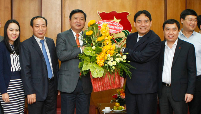 Bí thư Thành ủy TPHCM thăm và chúc mừng T.Ư Đoàn nhân ngày thành lập Đoàn. Ảnh: Như Ý.