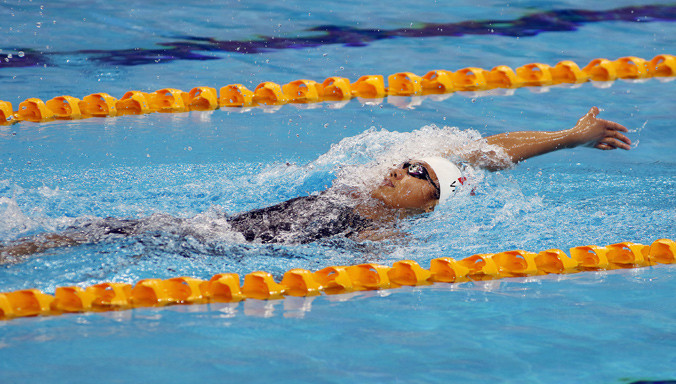 Kình ngư Ánh Viên miệt mài tập luyện dịp Tết thứ 5 xa nhà. Ảnh: VSI.