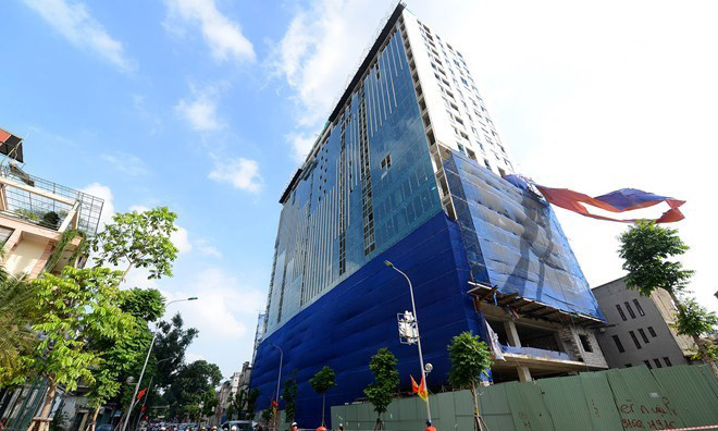 Công trình 8B Lê Trực. Ảnh: Zing