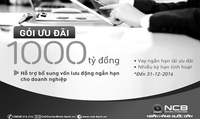 NCB dành 1.000 tỷ ưu đãi LS cho doanh nghiệp