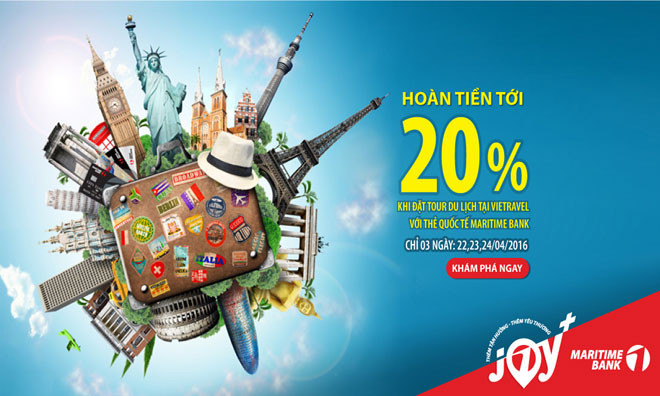 Maritime Bank ưu đãi 'khủng' khách đi tour Vietravel