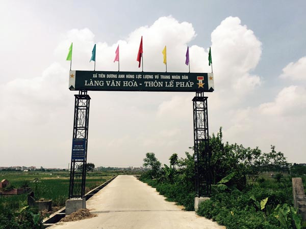 Thôn Lễ Pháp, nơi xảy ra việc các bộ xã, huyện cấp "sổ đỏ" gần 1.000m2 đất ở trái luật trên đất nông nghiệp. Ảnh: Báo Thanh tra