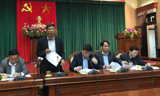 Buổi giao ban báo chí Thành ủy Hà Nội chiều 5/1. Ảnh: Báo Giáo thông