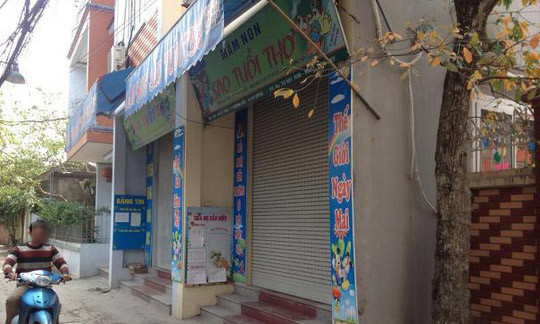 Trường mầm non Sao Tuổi Thơ đóng cửa sau cái chết của cháu L.V.T. Ảnh: NLĐ
