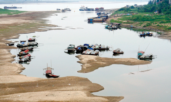 Nếu siêu dự án sông Hồng thành hiện thực liệu có còn những bãi bồi phù sa như thế này. Ảnh: Hồng Vĩnh.