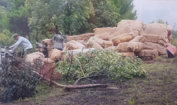 Một vụ vận chuyển thuốc lá lậu qua biên giới Việt Nam - Trung Quốc bị phát hiện ở Cao Bằng.