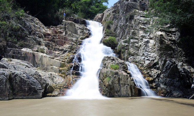 Thác chính trong cụm thác Păng Tiêng.