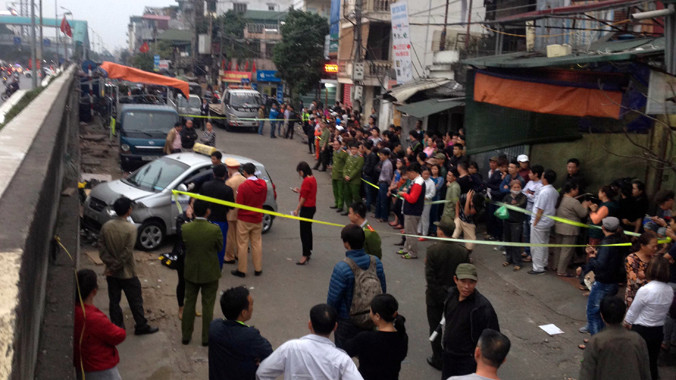 Hiện trường vụ tai nạn.