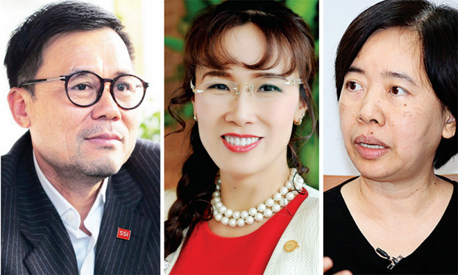Từ trái qua phải: Ông Nguyễn Duy Hưng (SSI), bà Nguyễn Thị Phương Thảo (Vietjet Air), bà Đàm Bích Thủy (ANZ). Ảnh: PV.