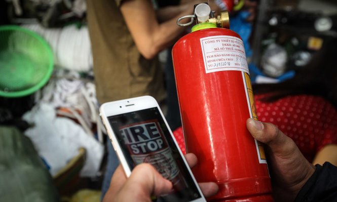 Một loại bình cứu hỏa. Ảnh: Tuổi trẻ