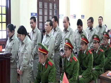 Các bị cáo trước tòa. Ảnh: An ninh Thủ đô