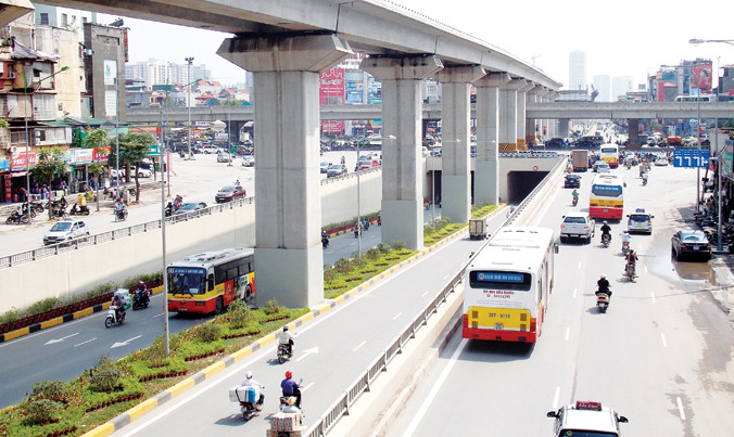 Nút giao thông Thanh Xuân - một trong 10 "điểm đen" ùn tắc vừa được xóa bỏ. Ảnh: Anh Trọng.