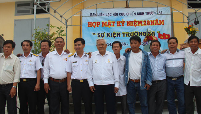 Các cựu binh Trường Sa trong ngày gặp mặt.