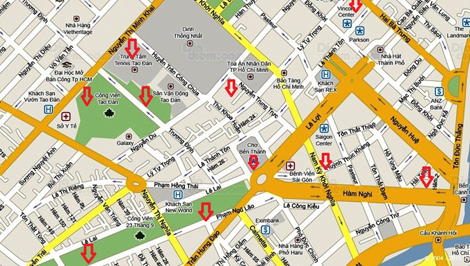 Nhà vệ sinh ở trung tâm TPHCM (quận 1) không nhiều và cũng không dễ tìm. Đồ họa: Việt Văn.