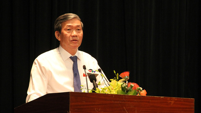 Thường trực Ban Bí thư Đinh Thế Huynh tiếp xúc cử tri Đà Nẵng ngày 4/8.