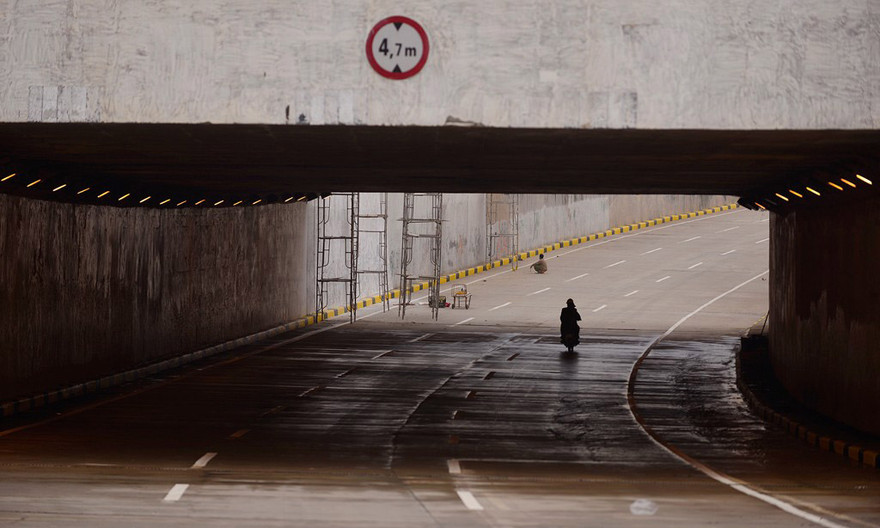 Hai hầm tại nút giao Đại lộ Thăng Long - Vành đai 3 (nút Trung Hòa) và Nguyễn Trãi - Vành đai 3 (Thanh Xuân, Hà Nội) thông xe vào hôm nay. Ảnh: Zing