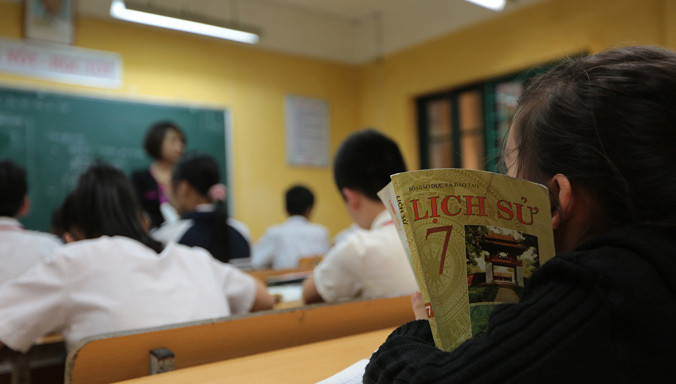 Giờ học môn Lịch sử tại một trường THCS. Ảnh: Hải Nguyễn.