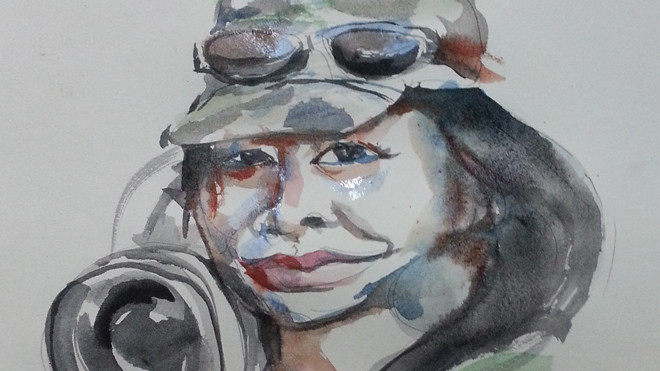 Tranh của Nguyễn Văn Hổ.