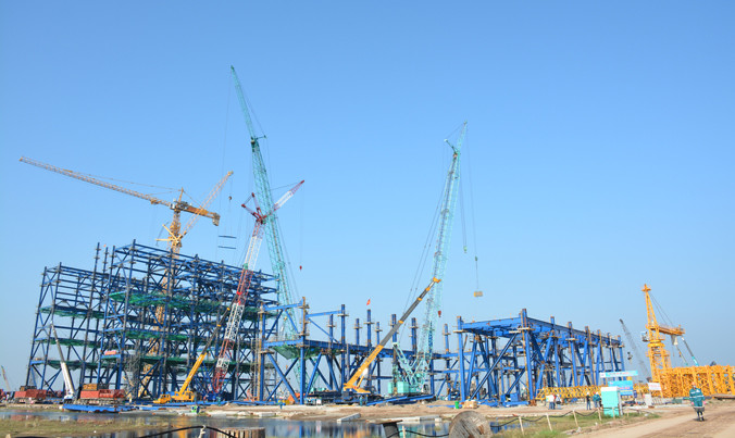 Dự án Nhiệt điện Thái Bình 2 có khoản dư nợ khó đòi hơn 79 tỷ đồng được Ban điều hành dự án tạm ứng cho nhà thầu vượt so với khối lượng thực hiện và không có bảo lãnh theo điều khoản hợp đồng. Ảnh: Hồng Vĩnh.