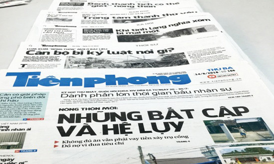 Loạt bài về Nông thôn mới, những bất cập và hệ lụy trên Tiền Phong. Ảnh: Hồng Vĩnh.