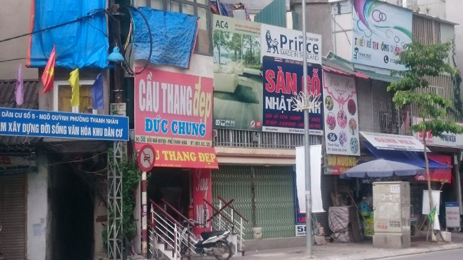 Nhiều công trình siêu mỏng, siêu méo xuất hiện trên phố Thanh Nhàn.