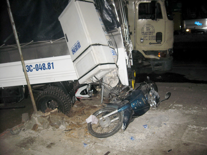 Hiện trường vụ tai nạn. Ảnh: Đức Thịnh