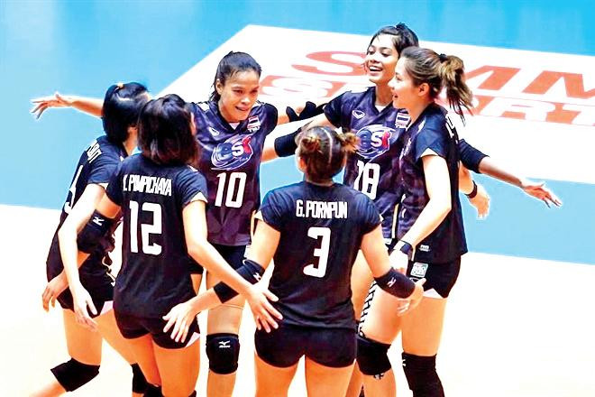 Tuyển bóng chuyền nữ Thái Lan đang xếp hạng 15 thế giới 