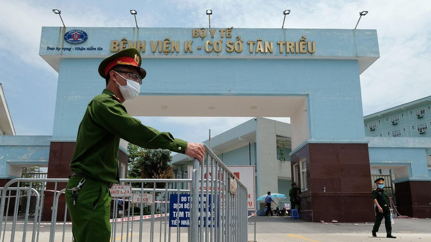 Bệnh viện K trở thành ổ dịch khi có 11 ca dương tính với COVID-19. Ảnh: M.T