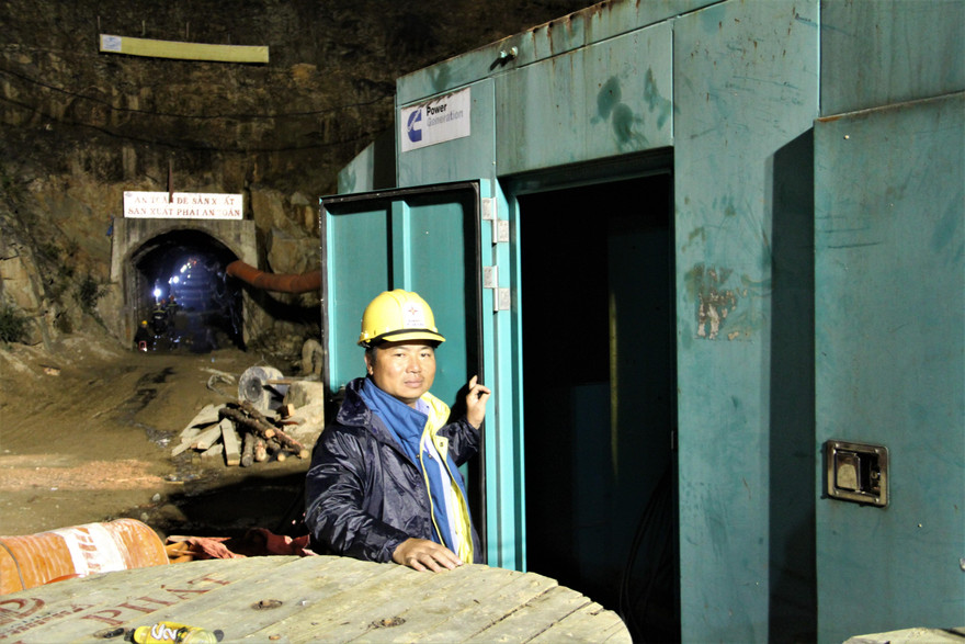 Phạm Hồng Quảng, Phó giám đốc Điện lực Lạc Dương, bên máy phát cung cấp điện cho hoạt động cứu hộ, cứu nạn tại Đạ Dâng