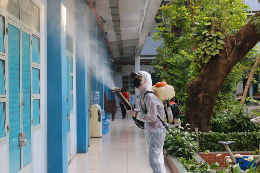 Nhiều trường học ở TPHCM đã được bàn giao để khử khuẩn, cách ly sau khi kết thúc nhiệm vụ chống dịch COVID-19