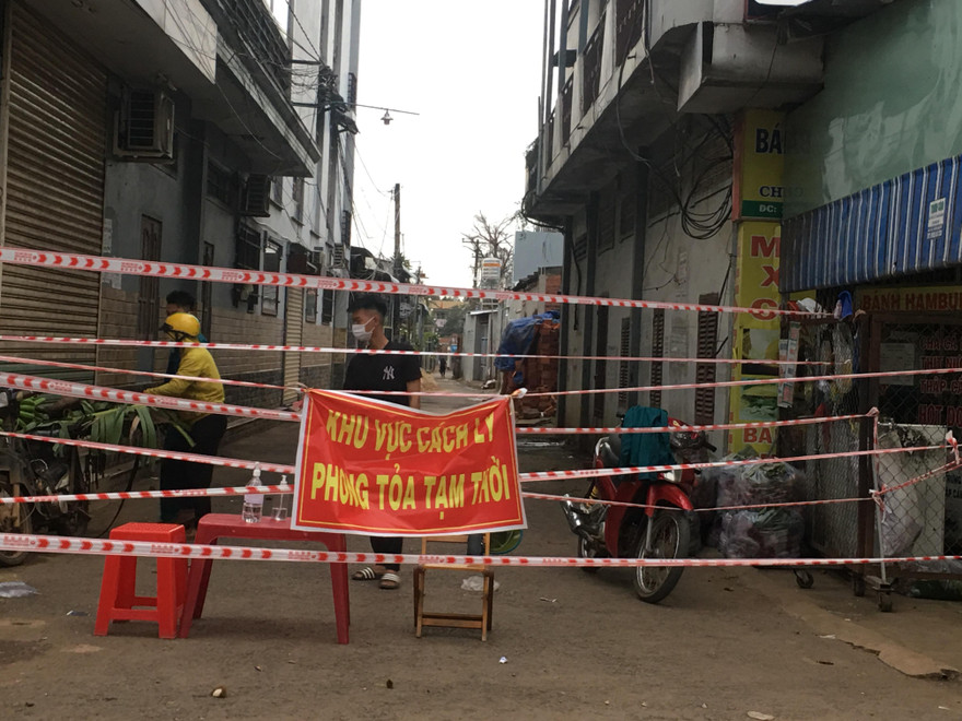 Các tuyến đường ở phường Trảng Dài khu vực có đông nhà trọ công nhân vẫn đang bị phong tỏa