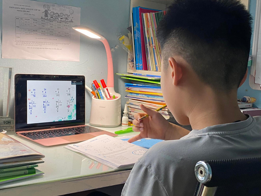 Nhiều trường tại Hà Nội chuẩn bị cho học sinh kiểm tra giữa kỳ. Ảnh: Quỳnh Anh 