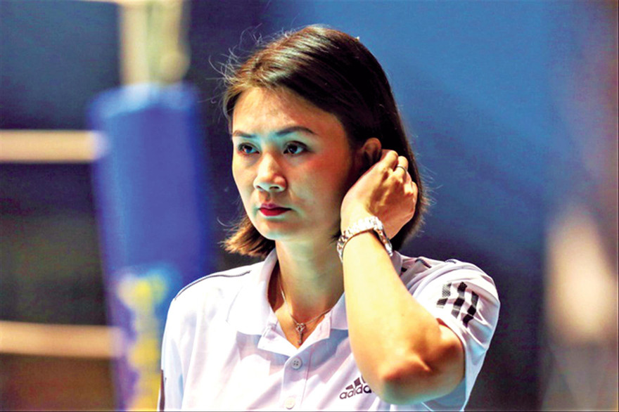 HLV Kim Huệ ngỡ ngàng trước án kỷ luật của Liên đoàn Bóng chuyền Việt Nam ảnh: CTV 