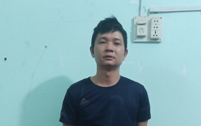 Đối tượng Cường tại cơ quan Công an