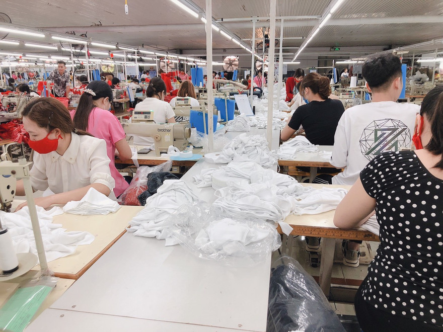 Doanh nghiệp may xuất khẩu ở tỉnh Bắc Giang