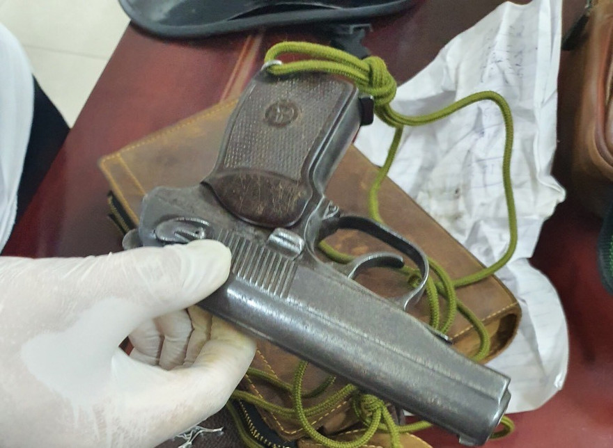 Khẩu súng Công an Bắc Ninh thu giữ trong quá trình truy bắt đối tượng Kiên