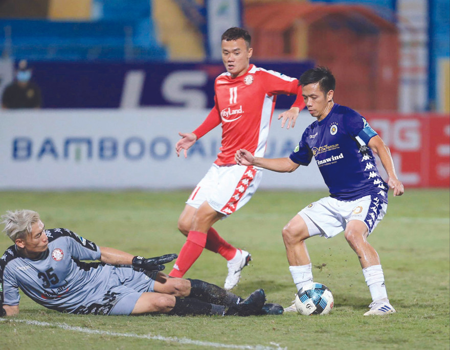 Hà Nội và Tp Hồ Chí Minh đối đầu nhau ngay lượt trận đầu tiên vòng 2 LS V-League 2020 ảnh: VPF 