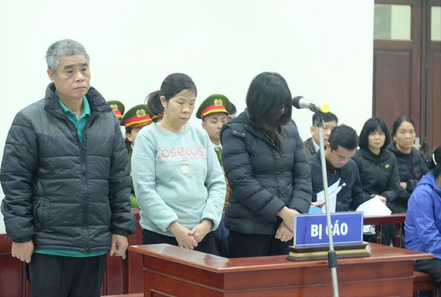 Các bị cáo tại tòa